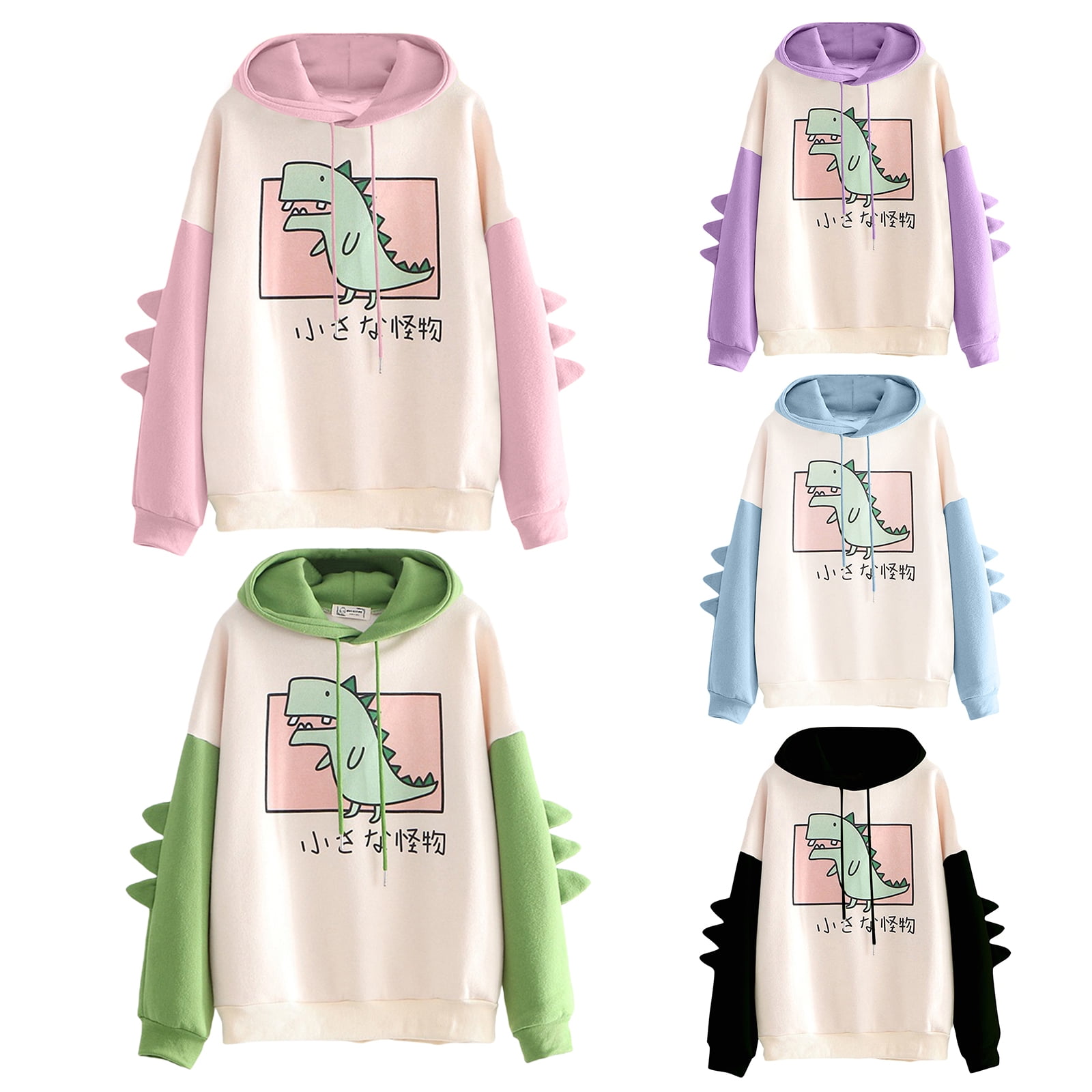 Women's Dinosaur Sweatshirt Long Sleeve Splice Algeria