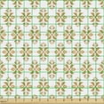 thumbnail image 2 of Ambesonne Floral Fabric by the Yard Upholstery, Symmetric Damask Style Motif, 1 Yard, Pale Coffee Pale Peach, 2 of 5