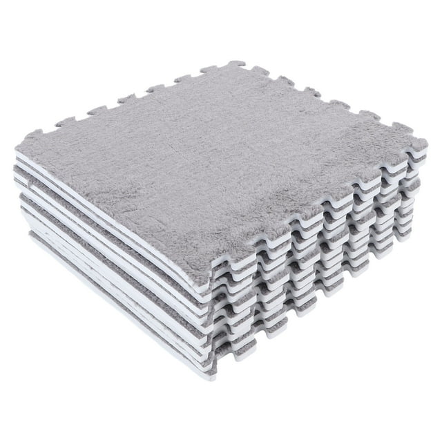Plush Interlocking Mat,10pcs Plush Foam Floor Plush Foam Mat Plush Foam Interlocking Rug Smooth Operation