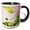 Black/White, variant on 3drose, Painted Pink Dogwood Flower - Spring - Floral Art, 15oz Two-tone Black Mug