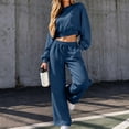 thumbnail image 6 of 2 Piece Sets for Women Lounge Sets Long Sleeve Tops Sweatshirt Wide Leg Pants Fall Casual Vacation Travel Outfits with Pockets, 6 of 6