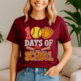 thumbnail image 5 of 100 Days Of School Softball Funny 100Th Day Sport, 100 Days of School Shirt,100 Day TShirt,Back to School Tee,Teacher Gift, 5 of 5