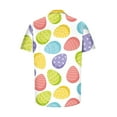 thumbnail image 5 of EQWLJWE Compression Shirt for Men Trendy Easter Day Button Down Shirt Fun Easter Bunny Ear Print Short Sleeve Tropical Holiday Top for Tennis Basketball, 5 of 5