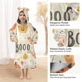 thumbnail image 3 of FORMRS Wearable Blanket Hoodie with Sleeves for Kids Cozy Flannel Sweatshirt, Halloween Cute Pumpkins, 3 of 7