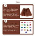 thumbnail image 3 of Sonducket tutú Traje de baile Vestidos de niña Ropa para ocasiones especiales con buen rendimiento Decoración de fiesta para niños Lago azul Prendas para la parte inferior del cuerpo Café, 3 of 6