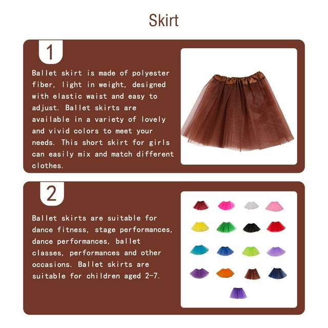 Ruiboury Jupe de Ballet Robe Fille avec Accessoires de Vêtements de Bonne Performance pour Enfants Café 1Ensemble