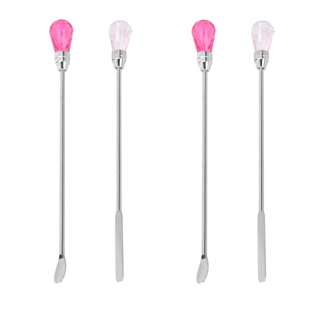 MasteelfCA 4pcs Silicone Resin Mold Tools Set Stirring Spoon Coffee Stirrers Beverage Stir Sticks for Resin Crafts Jewelry Making DIY Epoxy Casting Random