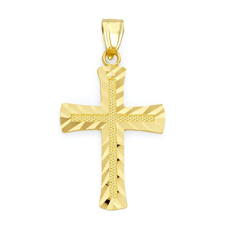 Diamond cut cross necklace Clearance