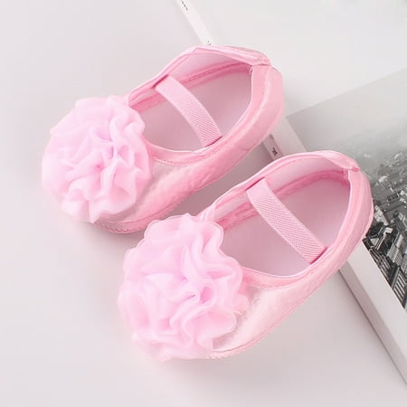 

TUWABEII Toddler Boys Girls Sneaker Slip On Shoes Baby Soft Bottom Net Yarn Soft Flowers Bow Princess Shoes Under $10