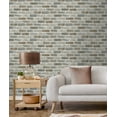 thumbnail image 2 of Seabrook Designs  Washed Faux Brick Prepasted Wallpaper - 20.5 in. W x 33 ft. L, 2 of 7