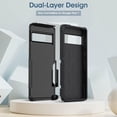 thumbnail image 4 of Case Compatible for Google Pixel 7 Case, Dual-Layer Protective Shockproof Heavy-Duty Bumper Phone Case Cover for Google Pixel 7 Case - Black, 4 of 11