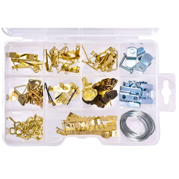 Hardware Essentials Brass Picture Hanging Kit