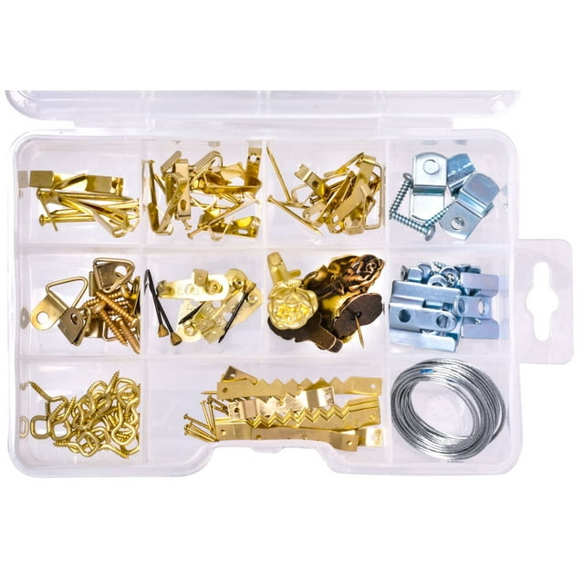 Hardware Essentials Brass Picture Hanging Kit
