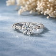thumbnail image 4 of Rosec Jewels IGI Certified Lab Grown Diamond Engagement Ring for Women (2 Carat, E-VS1 Quality) - with Jewelry Box, 18K White Gold, US 10.00, 4 of 8