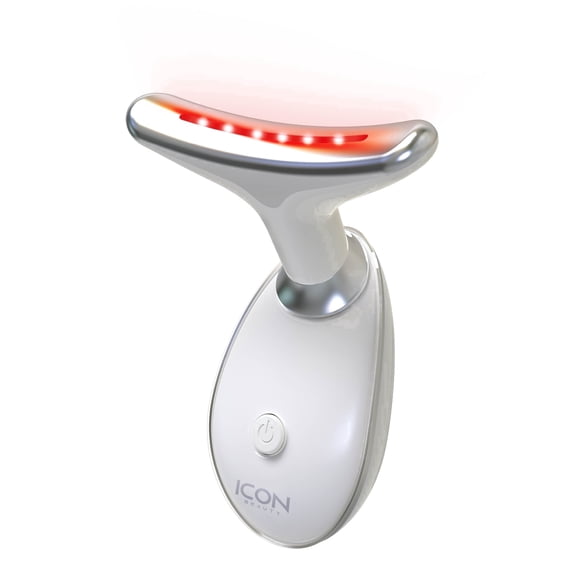 Icon by Tzumi Pulse Red Light Therapy for Face and Neck Skin Rejuvenator, Rechargeable 3-Color Light Therapy Face Wand