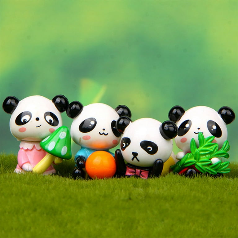 Garneck 16 Pcs Fitness Panda Model Mini Animals Figurines Microlandscape  Panda Landscape Pandas Figurines Panda Cake Topper Pandas Playset Toy Mini