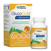 Doctors’ Preferred GlucoGold with Berberine, Healthy Blood Sugar Support, 63 Tablets