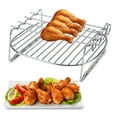 thumbnail image 1 of Bangcool Air Fryer Rack 5.3QT-5.8QT Air Fryer Accessories Grill Rack with 4 Skewers, 1 of 10