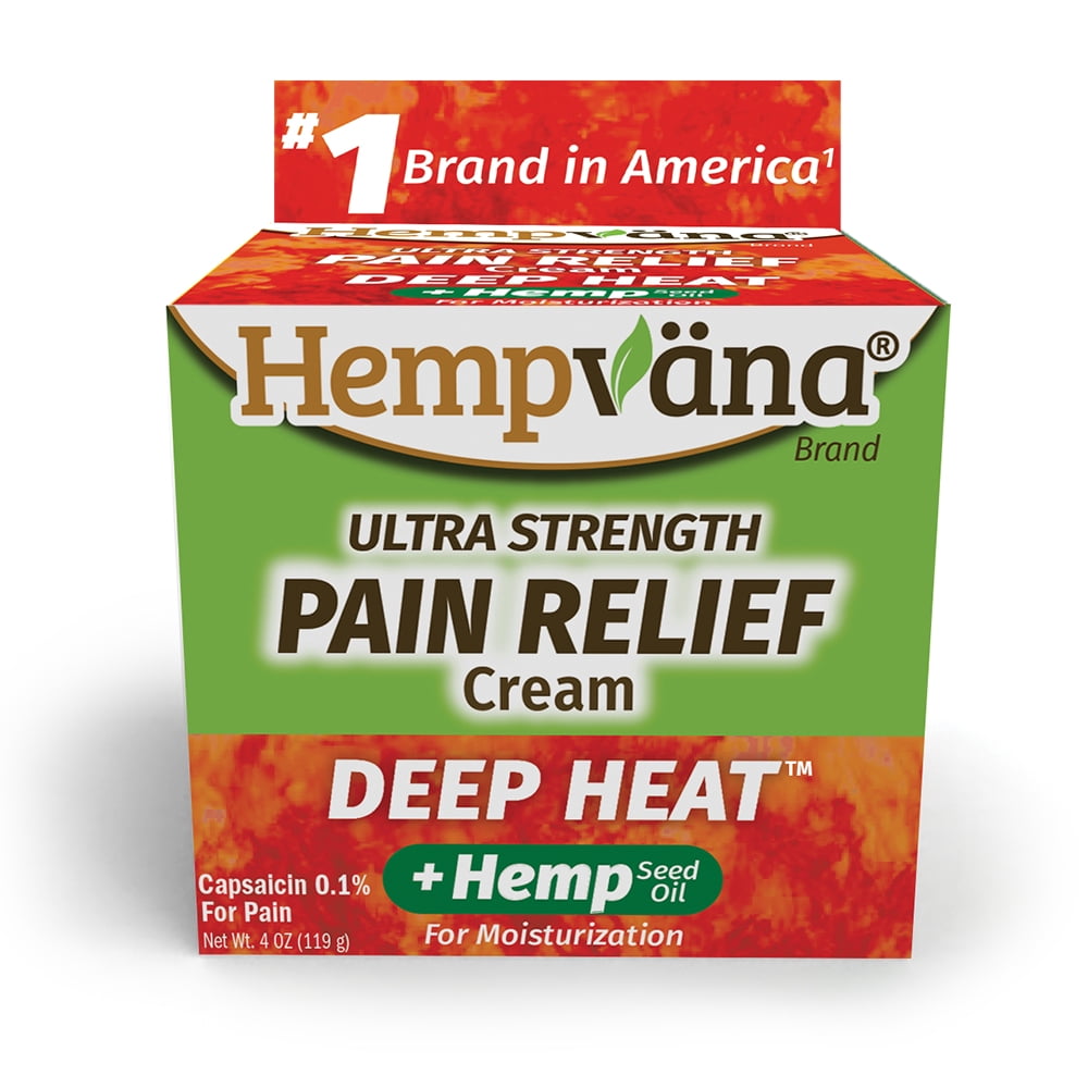 Hempvana Ultra-Strength Deep Heat Pain Relief Cream Capsaicin Formula, OTC, as Seen on TV, 4oz
