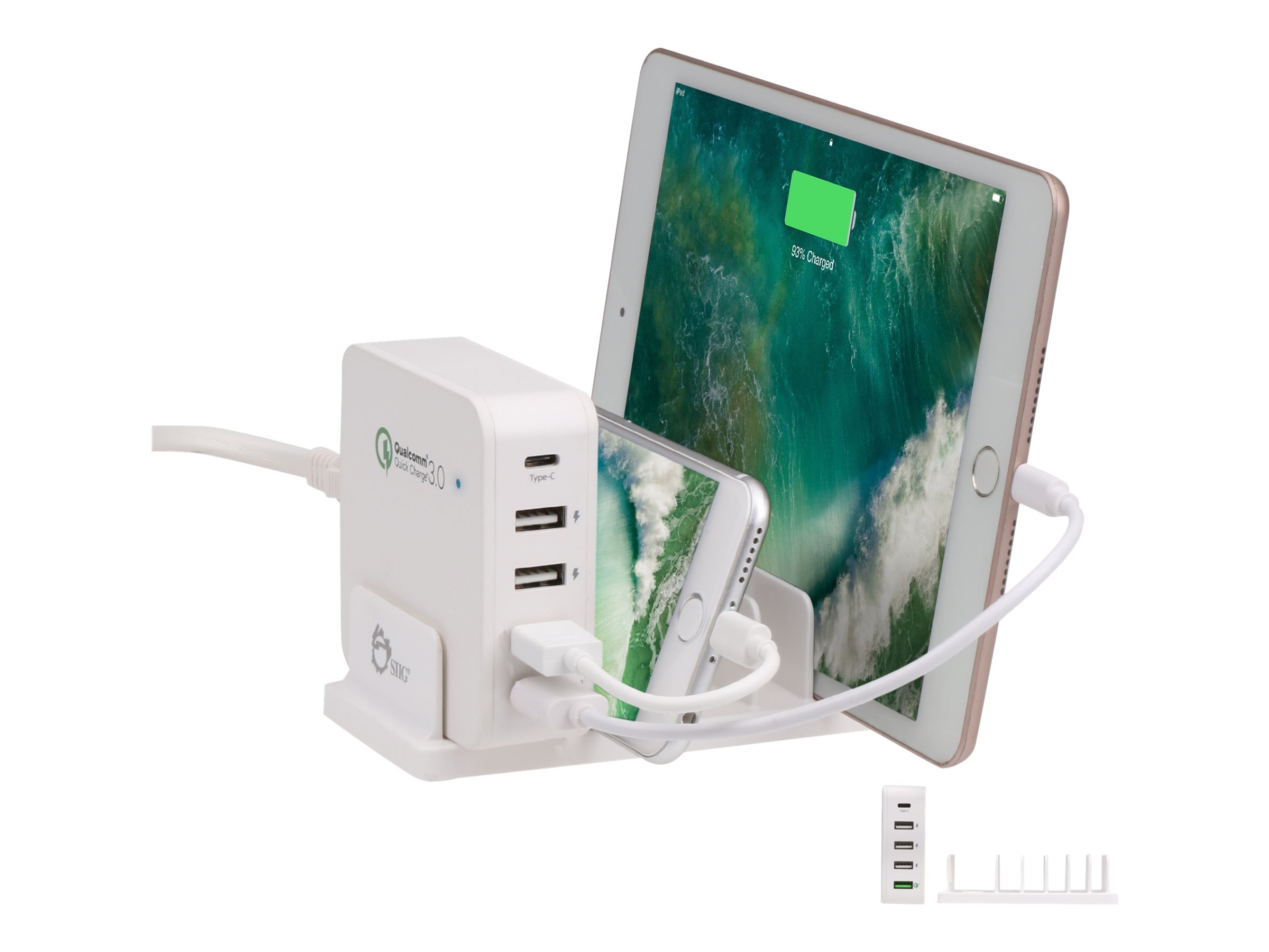 SIIG Smart USB Charger plus Organizer Bundle - Power adapter - 45 Watt ...