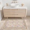 thumbnail image 4 of Toyoso 2x3 Traditional French Country Area Rug - Vintage Rose Floral Silicone Mat, 0.25" Low Pile Machine Washable Indoor Rug, Non-Slip Stain Resistant Bloom Pattern Accent Rug for Entryway, 4 of 9