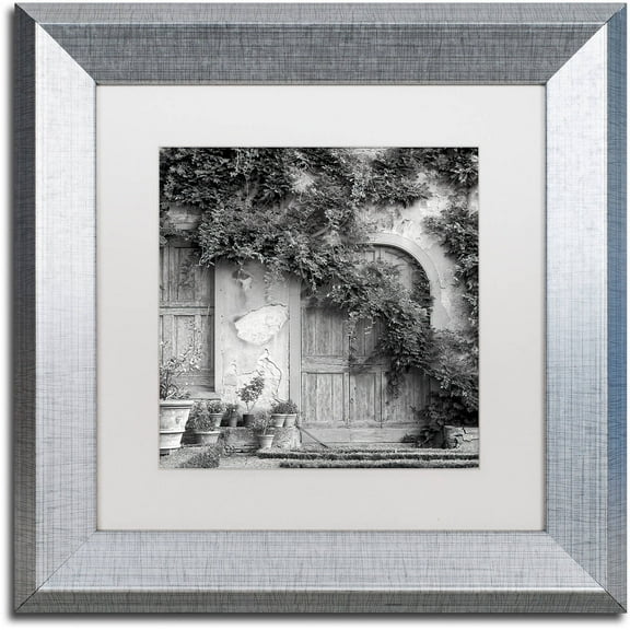 Trademark Fine Art "Tuscany VI" Canvas Art by Alan Blaustein, White Matte, Silver Frame