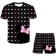 thumbnail image 2 of ¡Novedad de 2023! Conjuntos de ropa de verano de Mickey Mouse para niñas, ropa 3D de Disney a la moda para bebés, trajes, camisetas con cuello redondo y pantalones cortos, 2 uds., Outfits11T Gao Jinjia LED, 2 of 2