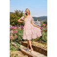 thumbnail image 2 of Vestido de sol de verano Belle Poque Floral Swing Pink para mujer, 2 of 6