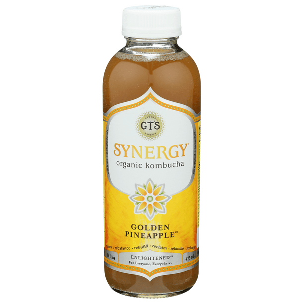 GT'S Organic Golden Pineapple Kombucha 16.0 oz