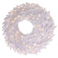 thumbnail image 1 of Vickerman 30" White Fir Artificial Christmas Wreath with 100 Warm White LED Lights, 1 of 3