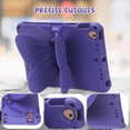 thumbnail image 6 of Kids Case for Apple iPad 9th 8th 7th Generation 2021/2020/2019 10.2 Inch, iPad Air 3rd Gen 10.5" Case, Cute Butterfly Rotating Stand Lightweight Kids Friendly Shockproof Case with Pencil Holder,Purple, 6 of 6
