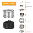 thumbnail image 5 of Carevas Upgrade Camping & Backpacking with Wood Ash Plate & Foldable Handle , Portable Folding Windproof Wood Burning Compact Stainless Steel Outdoor Camping Hiking Picnic BBQ, 5 of 5