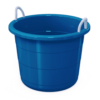 United Solutions 19 Gallon Large Plastic Utility Tub w/ Rope