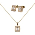 thumbnail image 1 of Set de Joyería para Mujer Oro 14k o Plata con Zirconia Cúbica LuckyLy, Juego de Collar y Aretes Mujer, Modelo Elia Azul blanco UNITALLA, 1 of 6