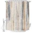 thumbnail image 2 of Shower Curtains for Bathroom, Beige Grey Waterproof Fabric Shower Curtain, Abstract Mottled Art Retro Modern Painting Decorative Bathroom Curtain for Bathtub, 66"x72", No Hooks Included, 2 of 9