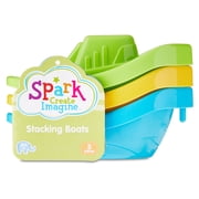 Spark Create Imagine 3-Piece Colorful Boat Train for Water Play Ages 6M+