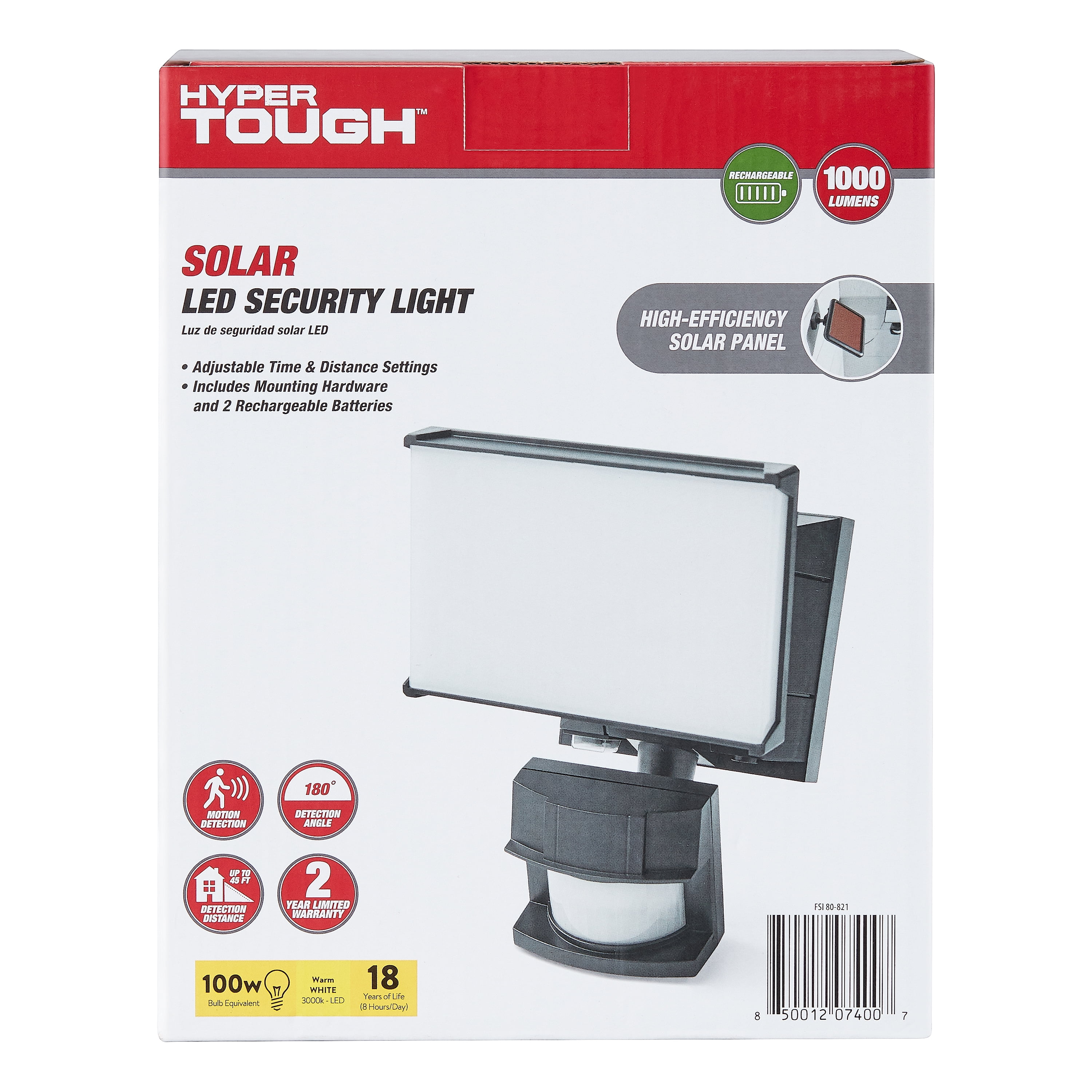 Hyper Tough 1000 Lumen Motion Sensor Solar Street Light 