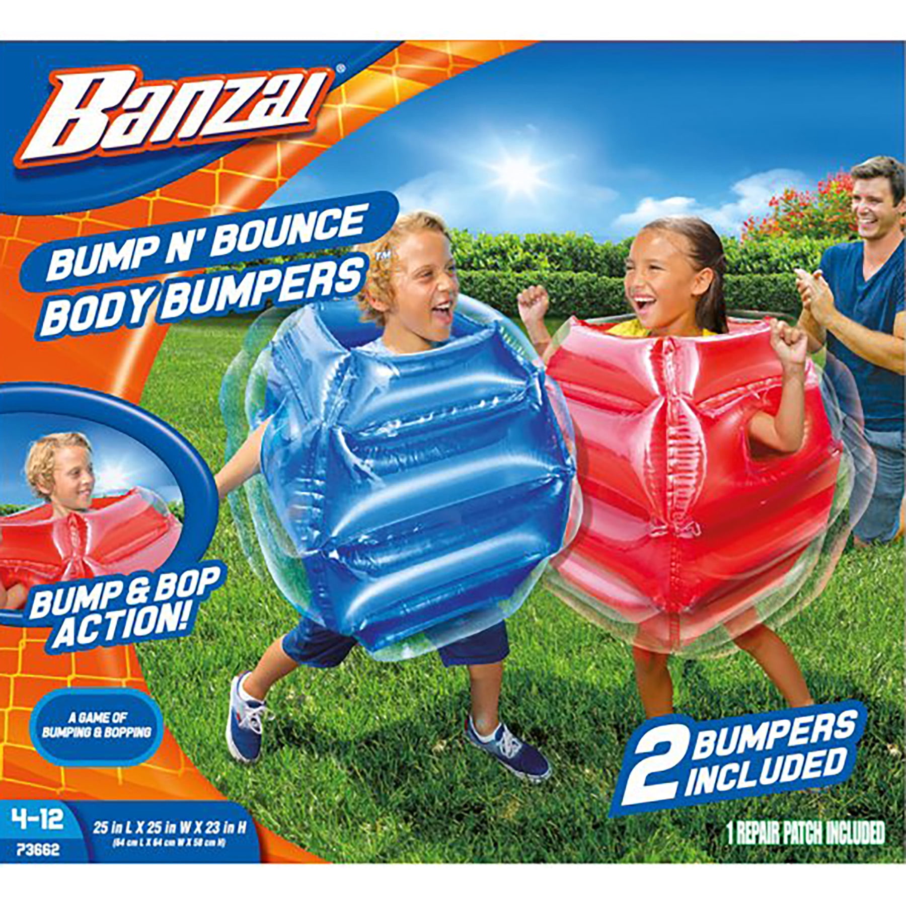 Banzai Bump N Bounce Body Bumper Inflatable Ages 4 Toy Play Fight Gift Game Fun 