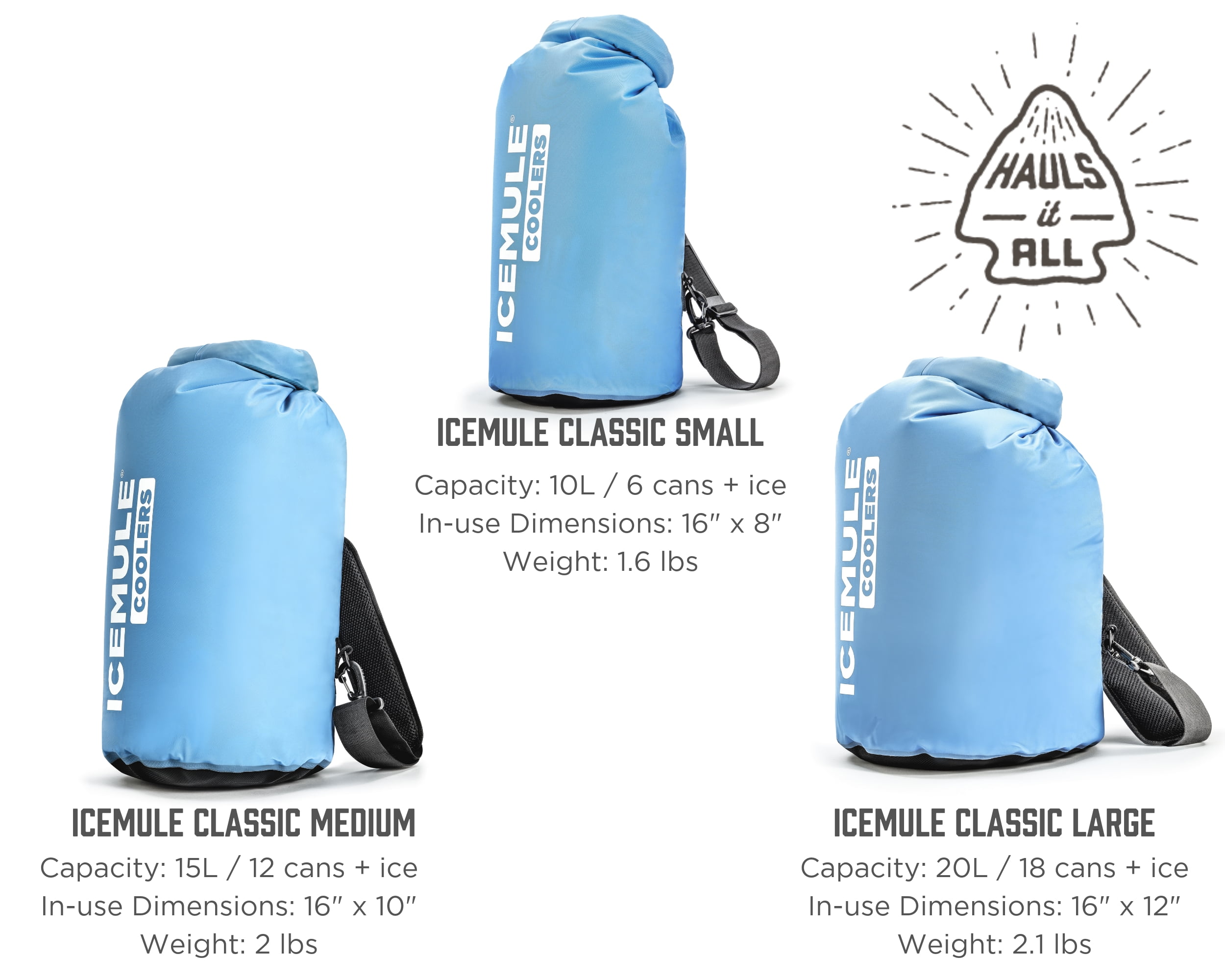 ICEMULE Classic Insulated Backpack Cooler Bag - Hands-free, Highly 