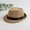 light brown, variant on Women Ladies Summer Straw Bowler Derby Hat Cap Roll up Clothe Beach Outdoor Cap