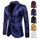 thumbnail image 3 of Traje de hombre con diseño de calle de patrón oscuro, moda, un botón a juego, traje de hombre delgado, 3 of 6