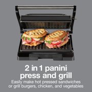 Proctor Silex Panini Press Sandwich Maker & Compact Grill with Nonstick Plates