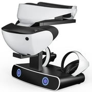 Charging Dock for Playstation VR 2 Controller, VR Headset Display Stand Charging Station with Type-C Adapter Charging Stand for 2 Touch Controllers Quick Charging, Charging Cable