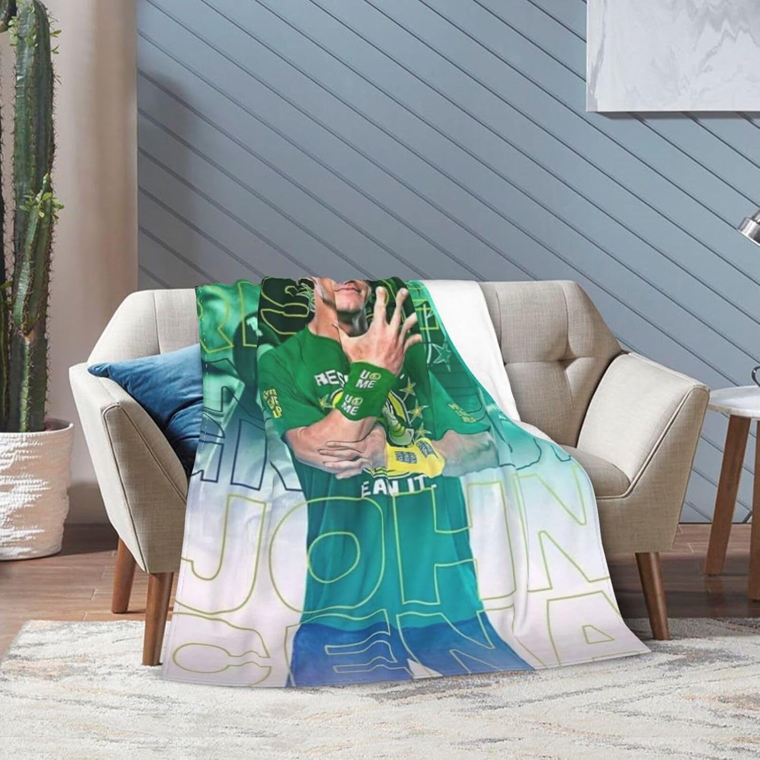 Ultra-Soft Anti-Pilling Lightweight Warm Blanket John Cena Blanket Cozy Blankets Decor for Couch Bed Sofa Bedroom Home 80x60 in