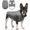 Grey, variant on Warm Dog Coat, Windproof Jacket Fleece Winter Coat, Solid Color Cold Weather Pet Apparel for Small Medium Dogs Cat