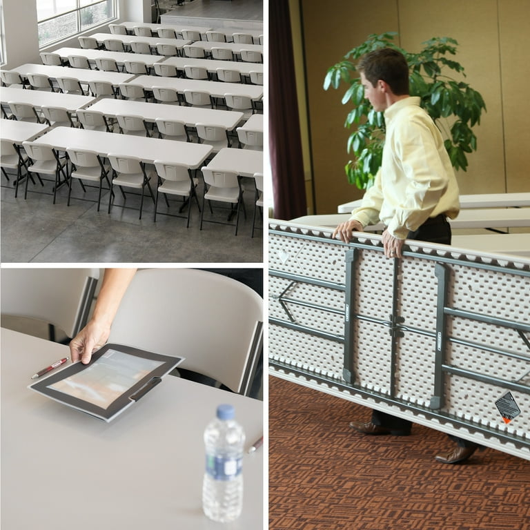 Free Shipping! Lifetime 8-Foot Folding Table, Almond, Professional