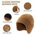 thumbnail image 3 of OZERO Winter Beanies Hats Men: Beanie with Ear Flaps Outdoor Thermal Knitted Hat - Warm Ski Stocking Polar Fleece Cuffed Cap, 3 of 7