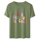 thumbnail image 1 of Jersey suelto para mujer Camiseta de manga corta con cuello redondo y estampado del día del maestro Camiseta de manga corta con cuello redondo/Camisa Pompotops hfajkhk141084, 1 of 7