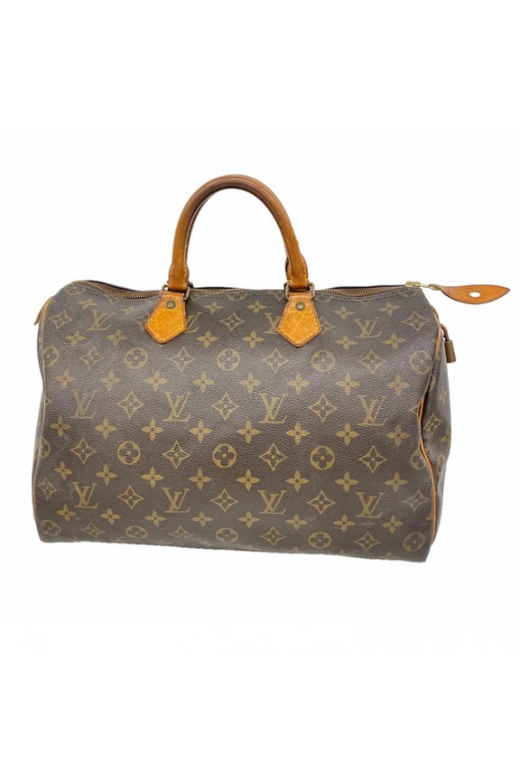 Pre-Owned Louis Vuitton Monogram Speedy 35 Handbag M41107 Brown Women's