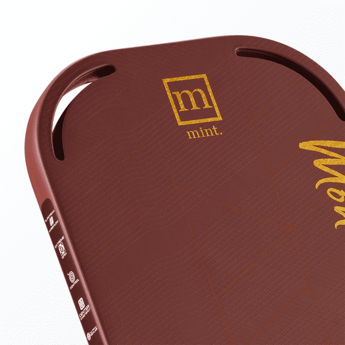 Mint Sport Mon Ami Pickleball Paddle, 18mm Kevlar and Carbon Fiber Hybrid, Edgeless Design with 3D Textured Surface, USAPA Approved